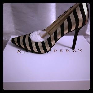Katy Perry The Sissy Striped Metallic Black Gold